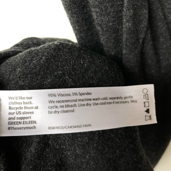 Eileen Fisher Scrunch Turtleneck Viscose/Spandex Tunic in Charcoal Grey - Picture 5 of 6